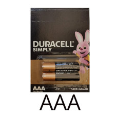 Батарейки DURACELL Alkaline LR03 AAA лужні Blister 2 штуки 