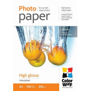 Фотобумага ColorWay глянцевая 200г/м, A4, 100л PG200100A4