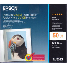 Фотопапір Epson Premium Glossy, 255g/m2, 10х15, 50л