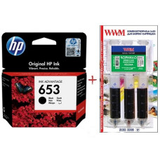 Картридж HP 653 Black заправочный набор