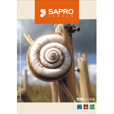 Бумага самоклеящаяся Sapro А4, 100 листов