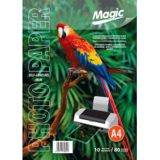 Пленка самоклеящаяся прозрачная Magic, 80 мкм, А4,10л 