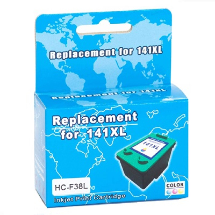 Совместимый струйный картридж HP 141XL, Color HC-F38L