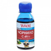 Чернила WWM C49 аналог Canon GI-490C, 100г Cyan C49/C-1